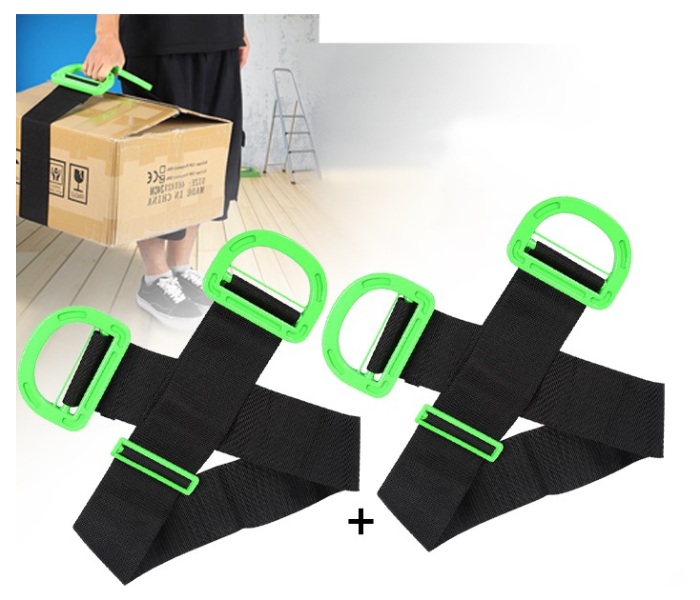 JA031 2 Piece Carton Portable Effortless Carry Belt - Black - Zoom Image