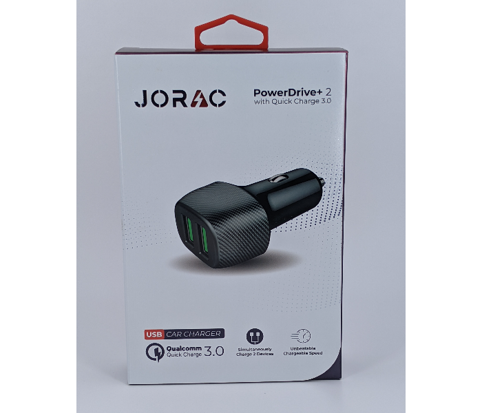 Jorac CR-16 USB Fast Car Charger - Black - Zoom Image 1