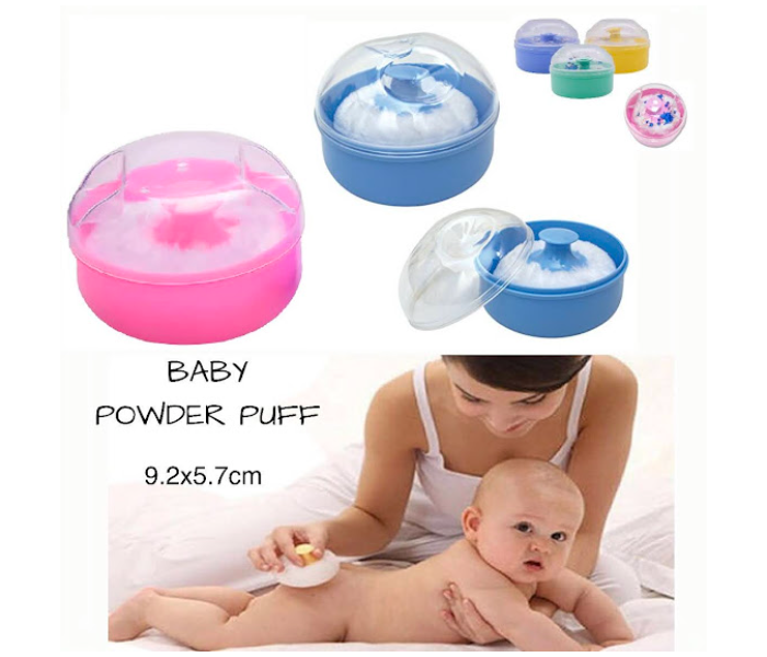 2 Pieces Body Powder Container After-Bath Baby Powder Case Fluffy Puff Kit  Baby Body Care Cosmetic Bath with a Large Handle Powder Box for Home Travel