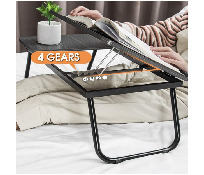 Generic 4 Angles Adjustable Laptop Table Folding Laptop Desk for Bed Portable Computer Notebook Sofa Table for Writing  - Zoom Image 7