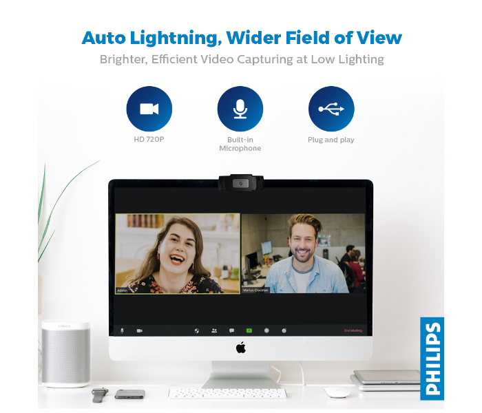 Philips SPL6106-00 HD Web Cam - Black - Zoom Image 3