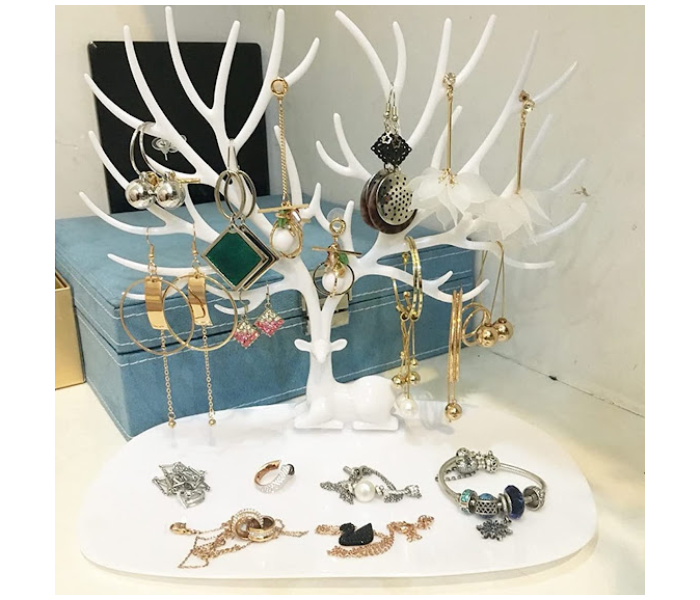 GTC 22000779 Deer Tree Antlers Jewelry Holder - White - Zoom Image 2