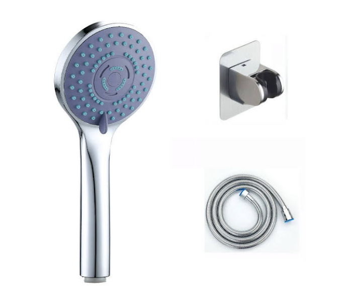 GTC 22000705 5 Functions Handheld Bathroom Shower Head Set - Silver - Zoom Image 4