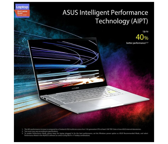 Asus TP470EZ-EC017T VivoBook Flip 14 Inch FHD Intel Core i5 1135G7 Processor 8GB RAM 512GB SSD 4GB Intel Iris Xe Max Graphics Windows 10 - Silver - Zoom Image 4