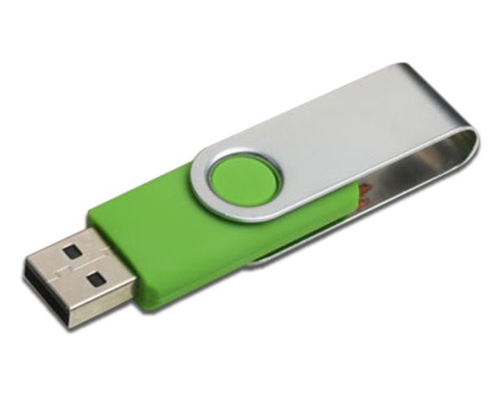 IPOS 32GB USB Flash Drive - Green and Silver - Zoom Image 1