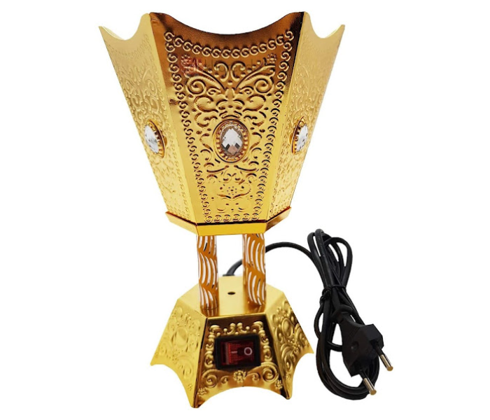 GTC 22000762 Electric Aroma Bakhoor Dani Incense and Bukhoor Burner - Gold - Zoom Image 1