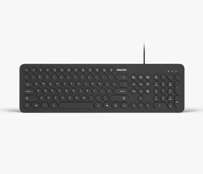 Philips SPK6334-00 Wired Keyboard with Arabic and English Layout - Black - Zoom Image 1