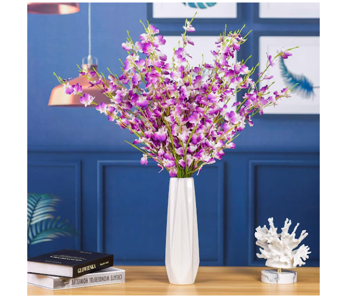 GTC 22000770 Orchids Artificial Flowers for Home Indoor Outside Garden Wedding Vase Decoration - Purple - Zoom Image 1