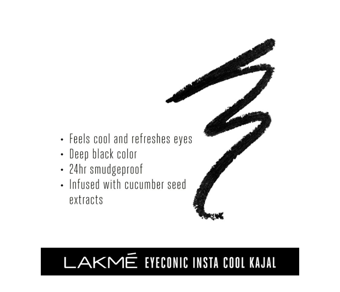 Lakme Eyeconic Insta Cool Kajal - Black - Zoom Image 4