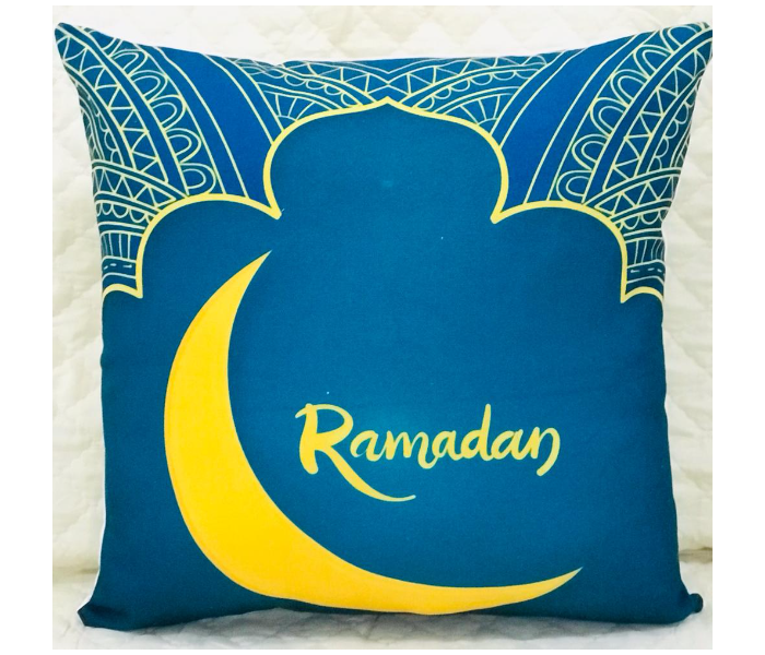 TUD Ramadan Printed Pillow Case For Home Decorative Sofa Armchair Bedroom Living Room - Blue and Yellow - Zoom Image 3