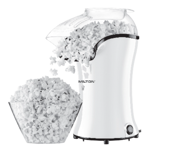 Hamilton HT-4401 Instant Electric Popcorn Maker - White - Zoom Image 1