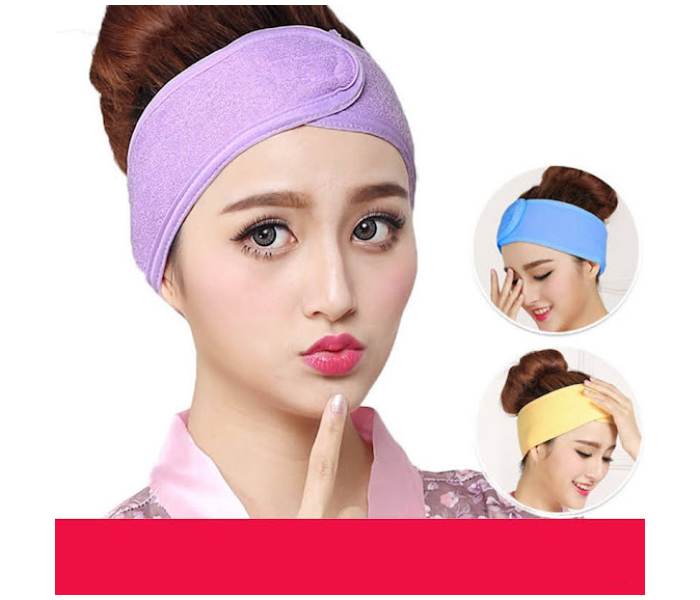 GTC 22000730 2 Pcs Facial and Spa Headband for Face Wash - Blue - Zoom Image 2