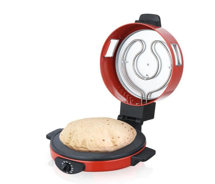 Saachi NL-RM-4980G 40Cm Roti Tortilla Pizza or Bread Maker With Viewing Window - Black and Red - Zoom Image