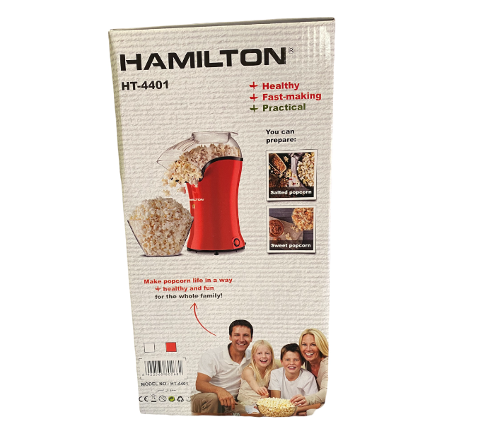 Hamilton HT-4401 Instant Electric Popcorn Maker - Red - Zoom Image 2