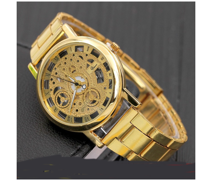 FLLi 18k Gold Plated Machinery Design Watch - Gold - Zoom Image 1