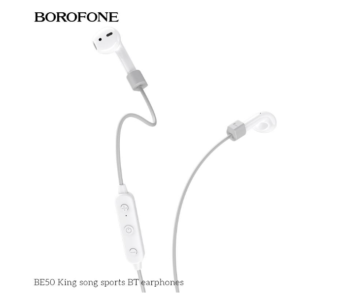 BOROFONE BE50 King Song Sports Bluetooth Earphones - White - Zoom Image 2