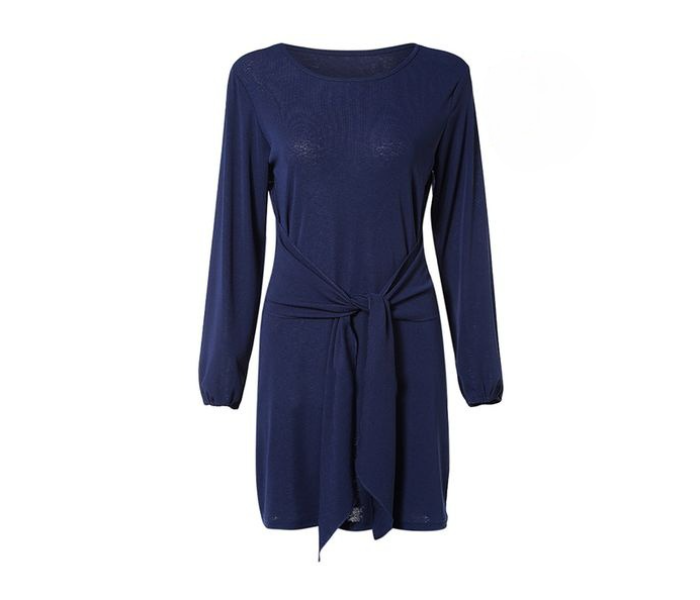 Quny MC-10057 Full Sleeve Free Size Long Top For Women - Navy Blue - Zoom Image