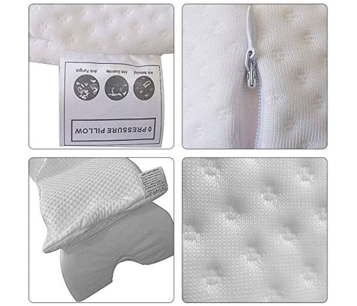 Deep Sleep U-Shaped Curved Memory Foam Sleeping Neck Pillow Arc Pillow - White - Zoom Image 5