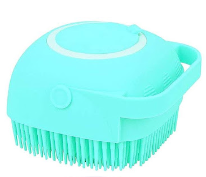 GTC 22000721 Silicone Massage Exfoliating Bath Shower Brush With Soap Dispenser - Blue - Zoom Image 1