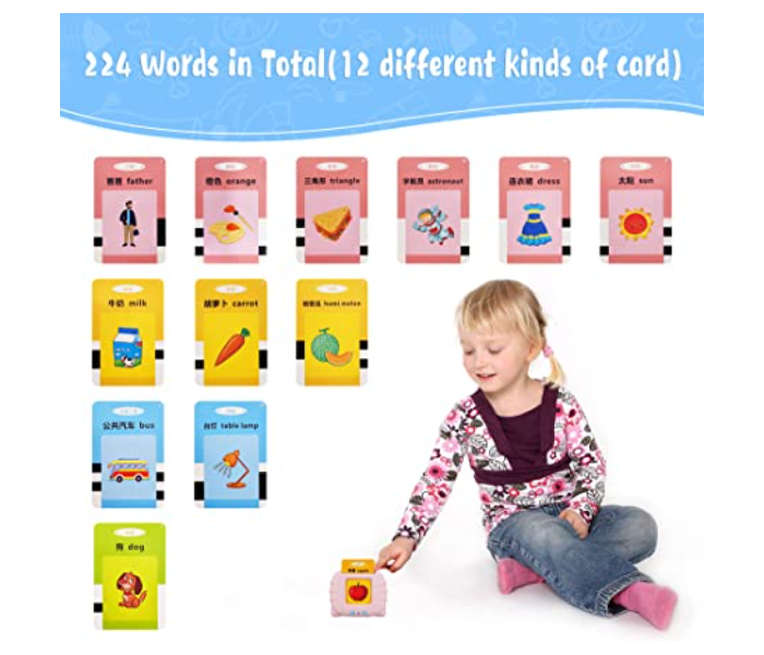 Generic Talking Flash Cards Educational Toddlers Learning Toys with Reading Machine112 Cards for 2-6 Years Old Boys Girls Preschool Montessori Toy Birthday Gift for Kids - Zoom Image 5