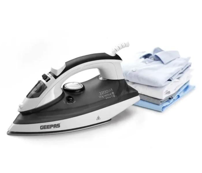 Geepas GSI7788 2000Watts Steam Iron - Black and White - Zoom Image