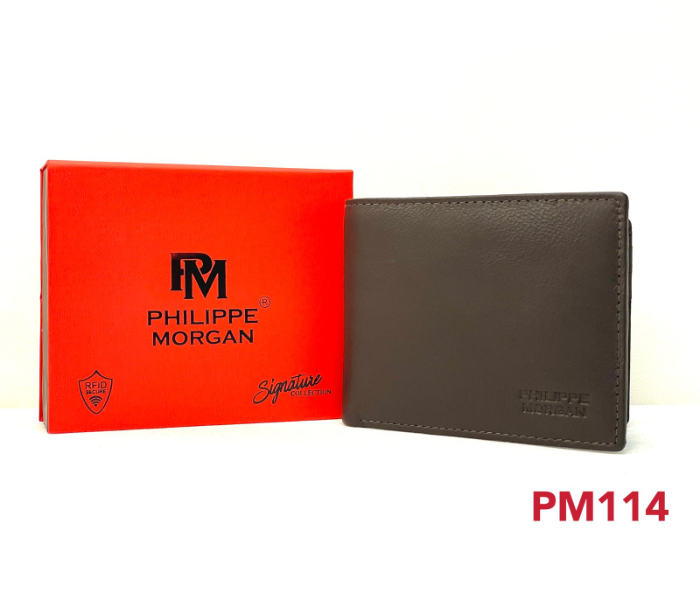 Philippe Morgan PM114 Stylish Leather Wallet - Brown - Zoom Image 1