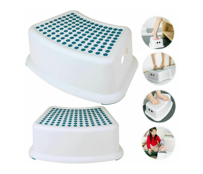 GTC 22000698 Multiuser Toilet Step Stool - Blue and White - Zoom Image 3