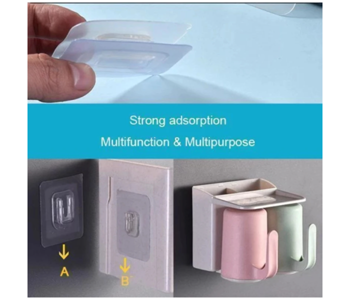 3 Piece Set Waterproof Double Sided Adhesive Wall Hooks - Zoom Image 6