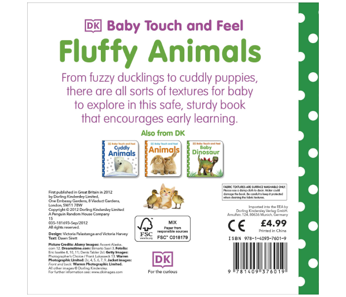 Dk Baby Touch And Feel Fluffy Animals Books for Kids - Zoom Image 2