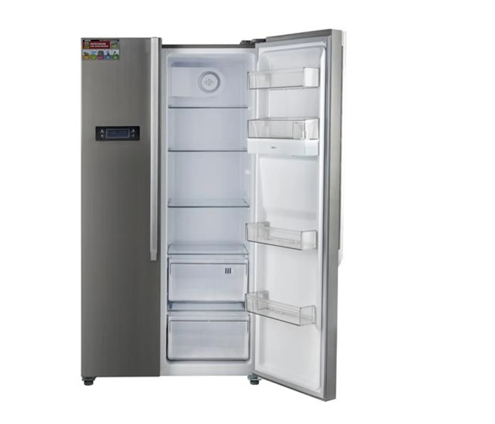 Geepas GRFS6622SWXHN 650 Litre Side By Side Refrigerator - Grey - Zoom Image 5