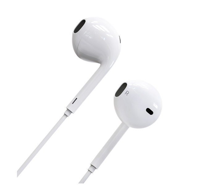 BOROFONE BM30 Original Series Wire Control Earphones With Mic 3.5 Aux - White - Zoom Image 2