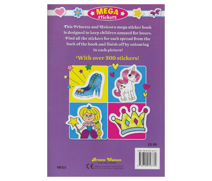 Brown Watson Princess And Unicorn First Sticker And Colour 30 Book for Kids - Zoom Image 2