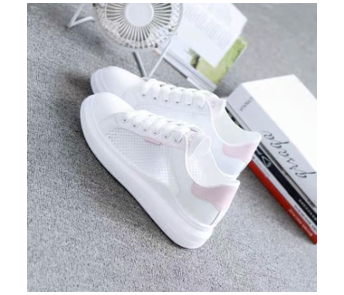 Sneakers Outdoor Casual Sports Shoes EU 36 for Women - White and Pink - Zoom Image 3