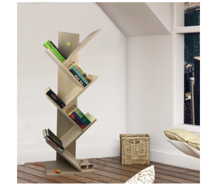 Melada Furniture Cross Decorative Bookshelf Oak - Cream - Zoom Image 3