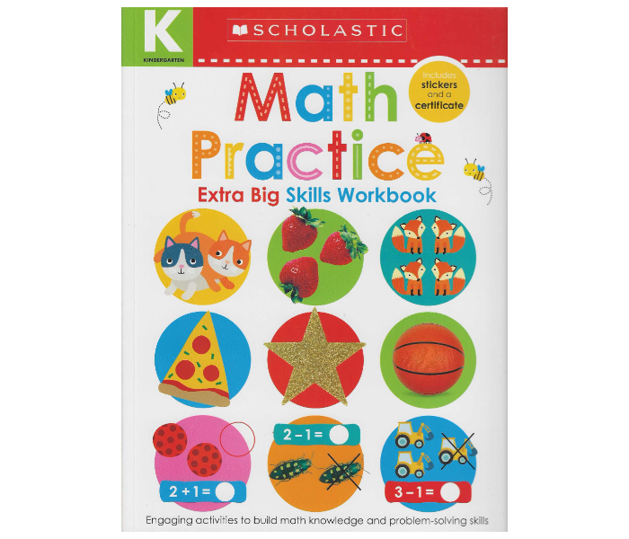 Scholastic Kindergarten Math Practice Extra Big Skills Work Book for Kids - Zoom Image 1