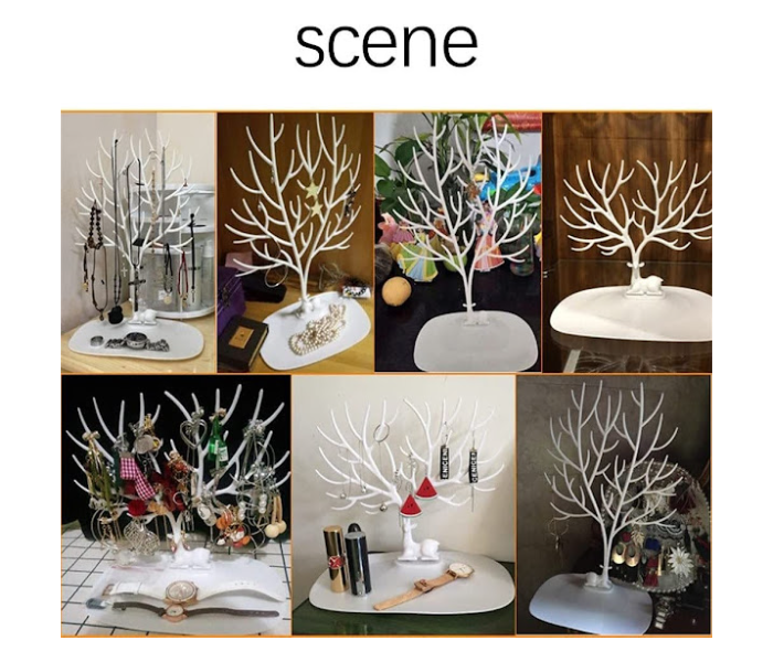 GTC 22000779 Deer Tree Antlers Jewelry Holder - White - Zoom Image 4