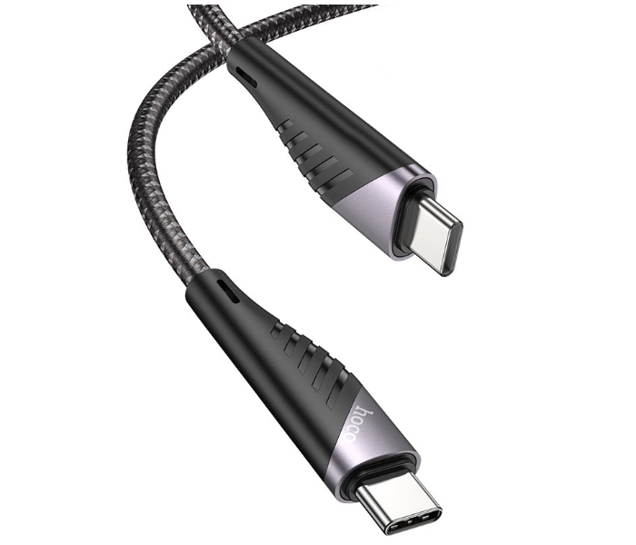 Hoco U95 Freeway Charging Data Cable 60W For Type-C To Type-C - Black - Zoom Image 1