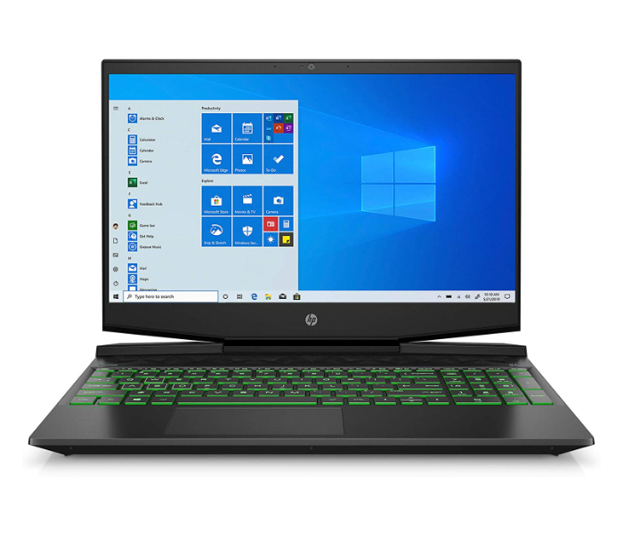 HP 15-DK0096WM - 1A2E1UA Pavilion 15.6 Inch FHD Intel Core i5-9300H Processor 8GB DDR4 RAM 256GB SSD 4GB GTX 1650 Graphics Windows 10 Home English - Black - Zoom Image 1