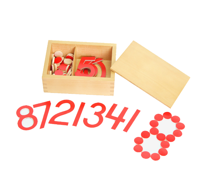 Montessori Educational Toy 202209 Cut-out Numerals and Counters for Kids - Zoom Image