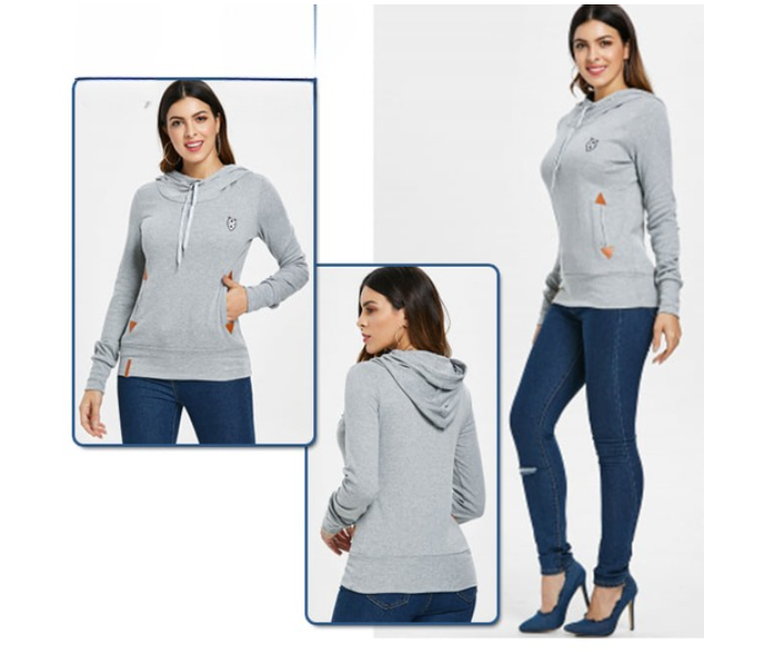 Quny RMC-10200 Full Sleeve Medium Sized Short Top for Women - Grey - Zoom Image