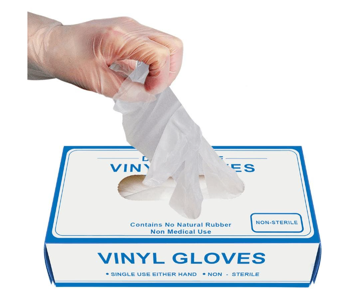 LVM Large Sized Vinyl Examination Gloves - Zoom Image