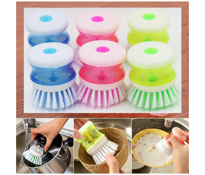 GTC 22000694 2 PCS Dish Cleaning Brush with Soap Dispenser - Blue - Zoom Image 3