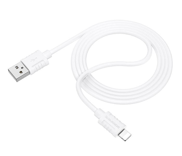 BOROFONE BX52 Airy Silicone Charging Data Cable For Lightning - White - Zoom Image 1