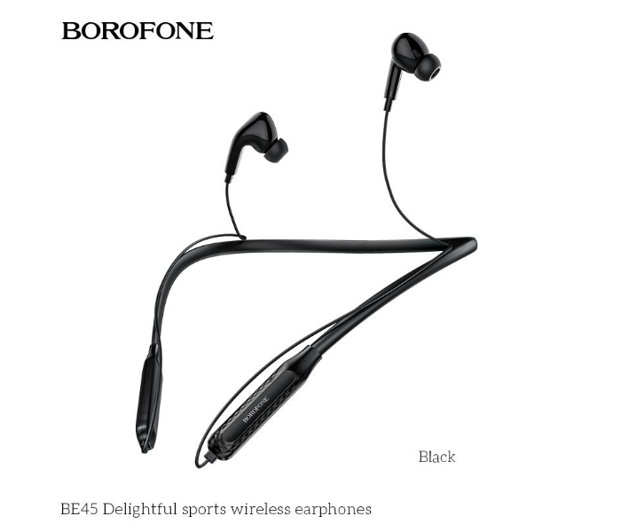 BOROFONE BE45 Delightful Sports Wireless Earphones - Black - Zoom Image 2