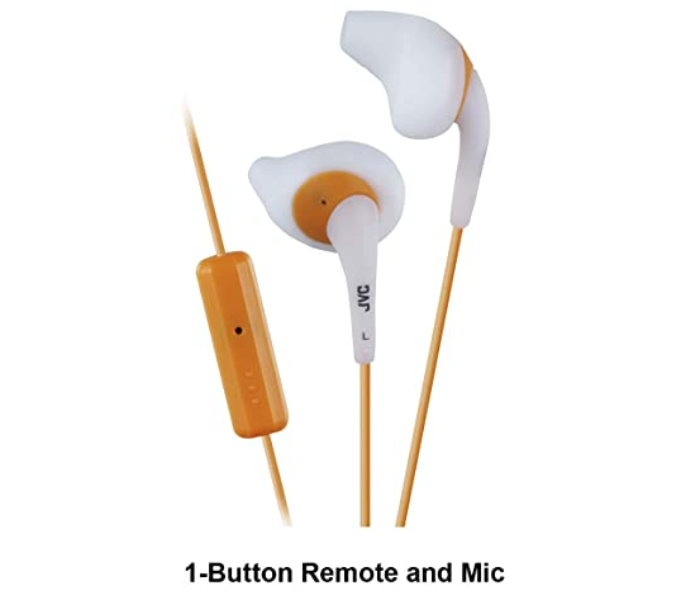 JCV HA-ENR15-W Gumy Sport Headphones With Remote And Mic - White - Zoom Image 4