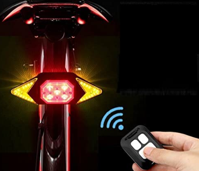 USB Rechargeable Wireless Remote Control Bicycle Turn Multicolour Signal Light Rear Waterproof Bicycle Tail Light  - Zoom Image 1