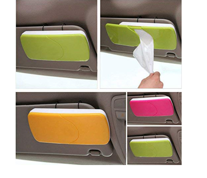 Car Tissue Storage Box - Yellow - Zoom Image