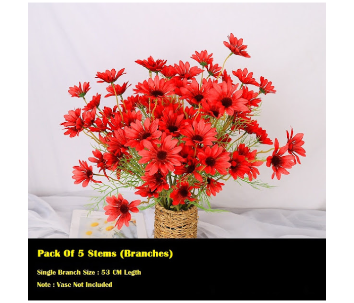 GTC 22000764 Artificial Flowers for Home Indoor Outside Garden Wedding Vase Decoration - Orange - Zoom Image 5