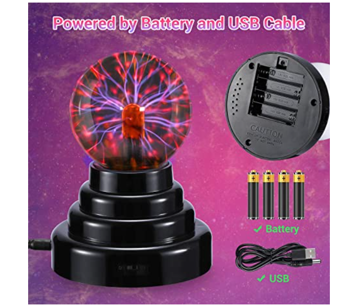 Generic Magic Plasma Ball Touch Sensitive Nebula Sphere Globe - Black A - Zoom Image 5