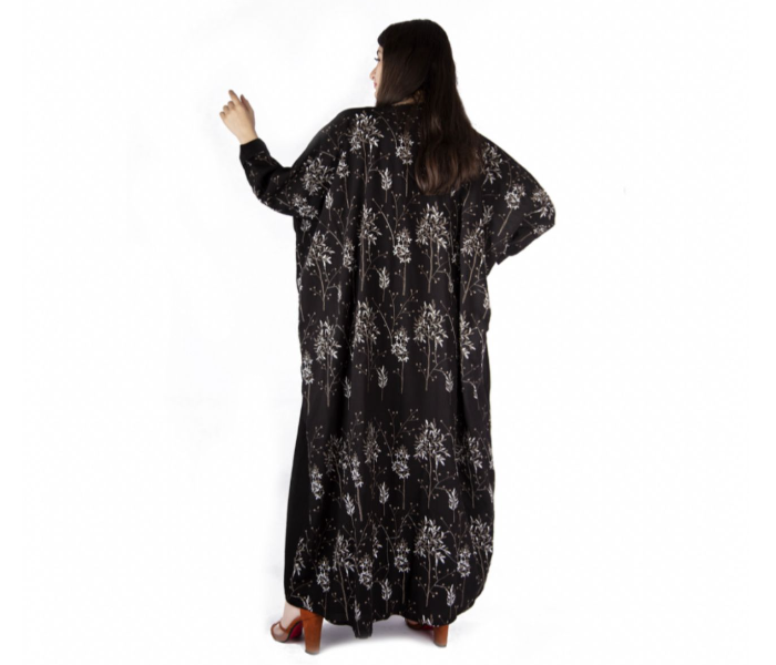 Reem R9013 Luxury Arab 58 Sized Abaya For Women - Black  - Zoom Image 3